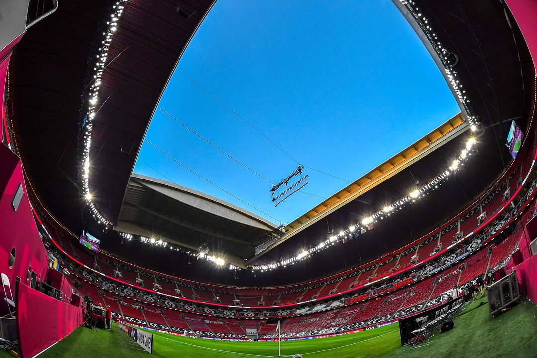 <p>A vista general del Al Bayt Estadio EFE/EPA/Noushad Thekkayil/archivo</p>