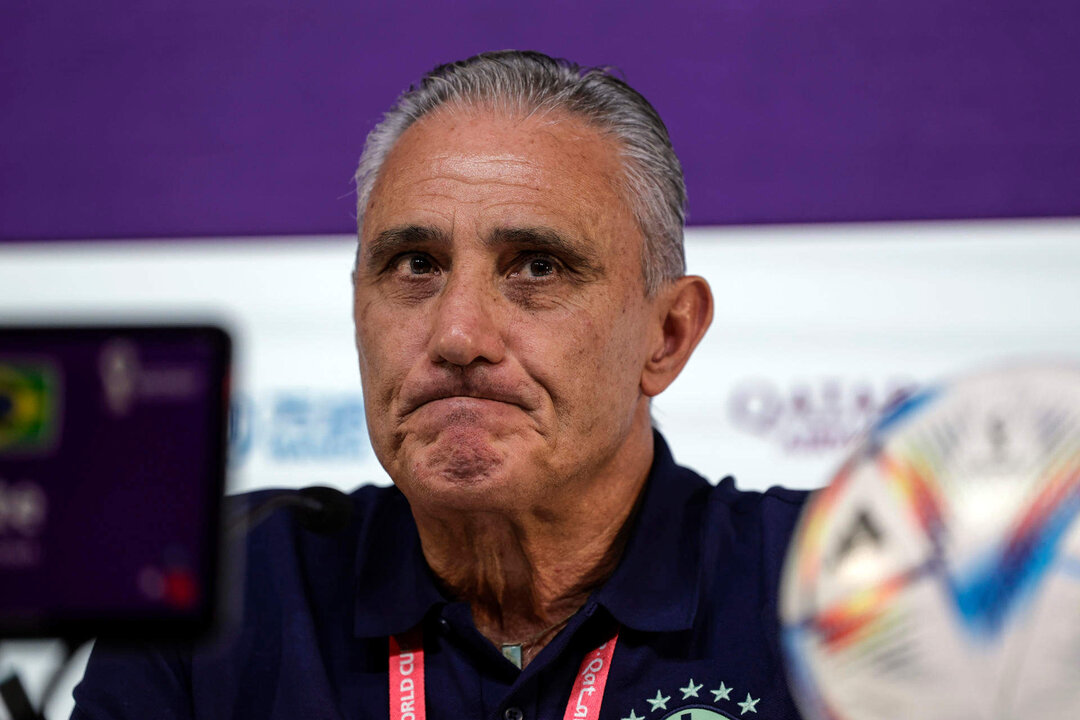 El entrenador de Brasil, Adenor Leonardo Bacchi, "Tite", durante una rueda de prensa el pasado domingo en Doha. EFE/ Antonio Lacerda/archivo